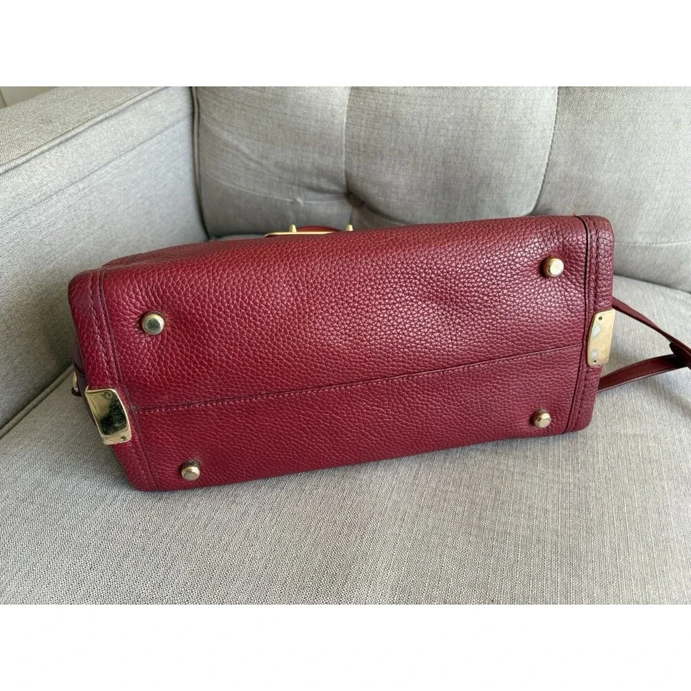 Coach Swagger 32 Carryall Two Tone Leather top-handle Satchel Crossbody bag EUC